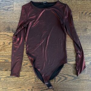 NWOT Shiny Red Bodysuit